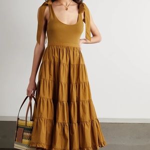 Ulla Johnson Hope tiered cotton midi dress, XL - NEW WITH TAGS